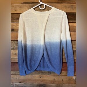 Banana Republic Blue and Cream Ombre Sweater